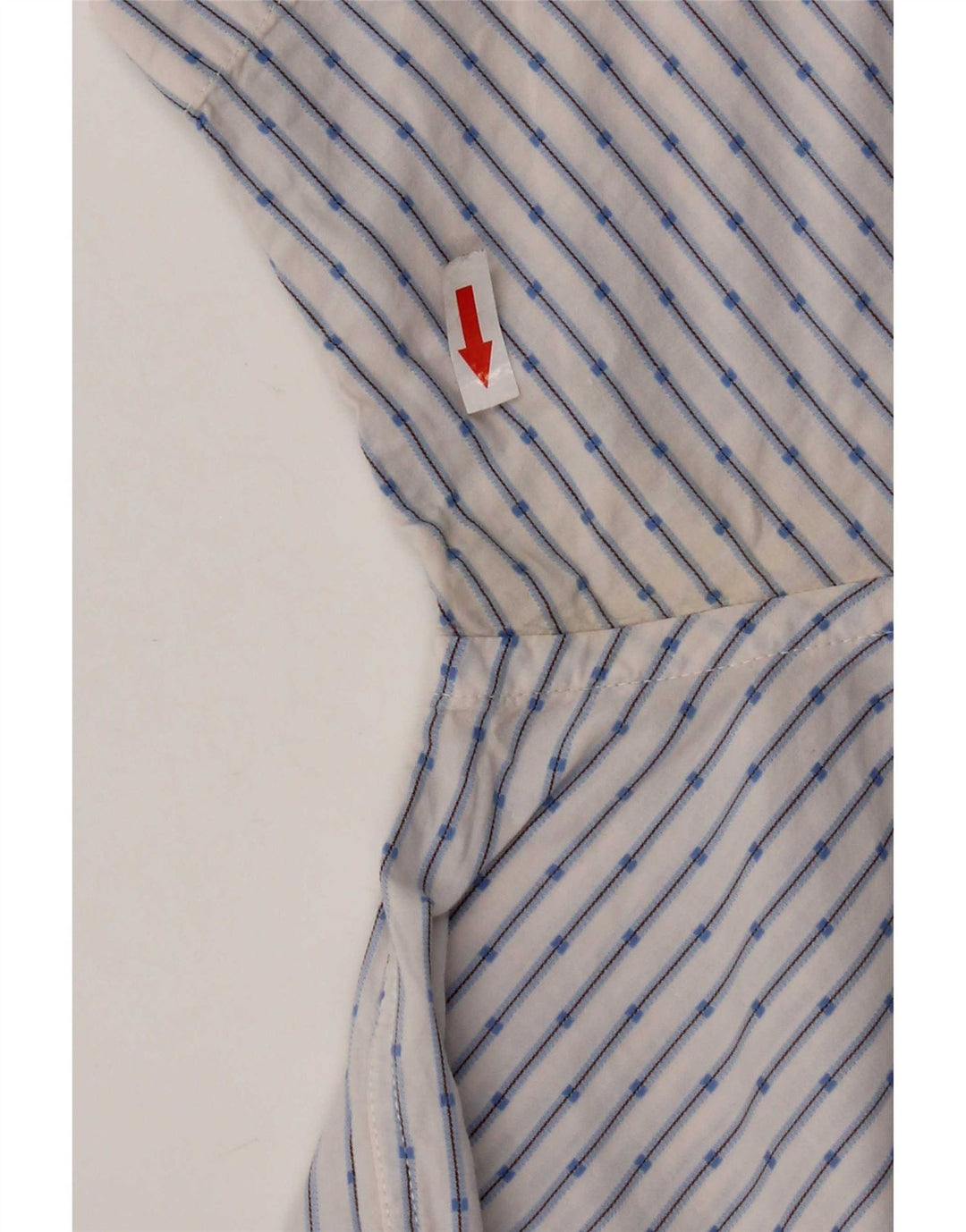 Camisa masculina de manga curta e ajuste relaxado da Gap, algodão listrado branco médio