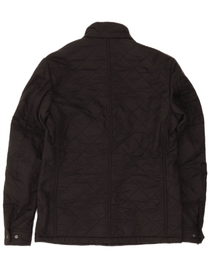 Jaqueta acolchoada masculina Barbour UK 36 poliéster preto pequeno