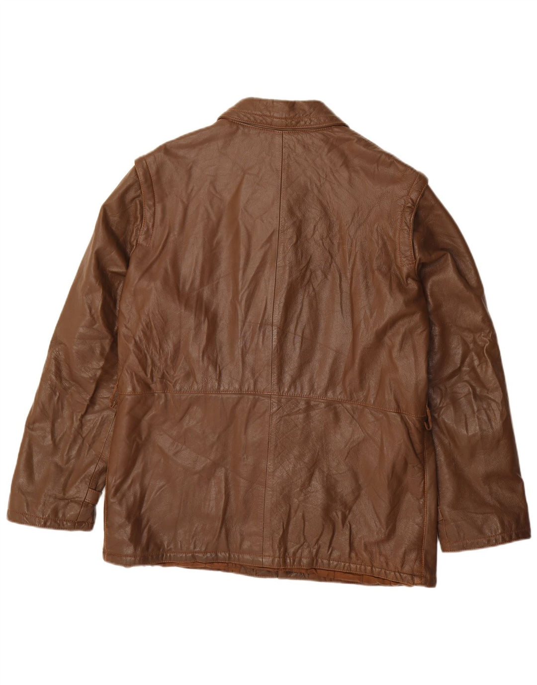 Jaqueta de couro masculina VINTAGE IT 52 XL marrom