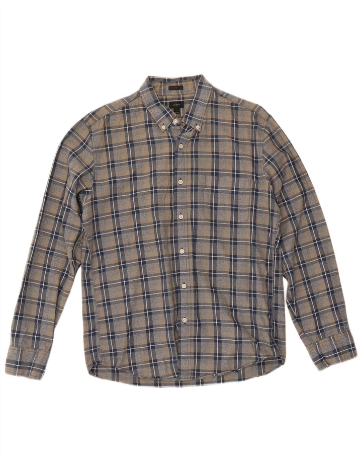 J. Crew Camisa masculina slim fit grande algodão xadrez multicolorido