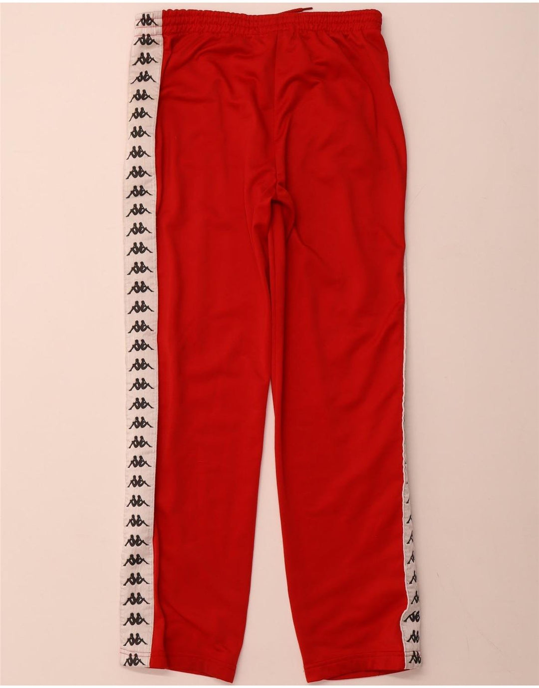Calça de treino masculina KAPPA com estampa gráfica em poliéster vermelho médio