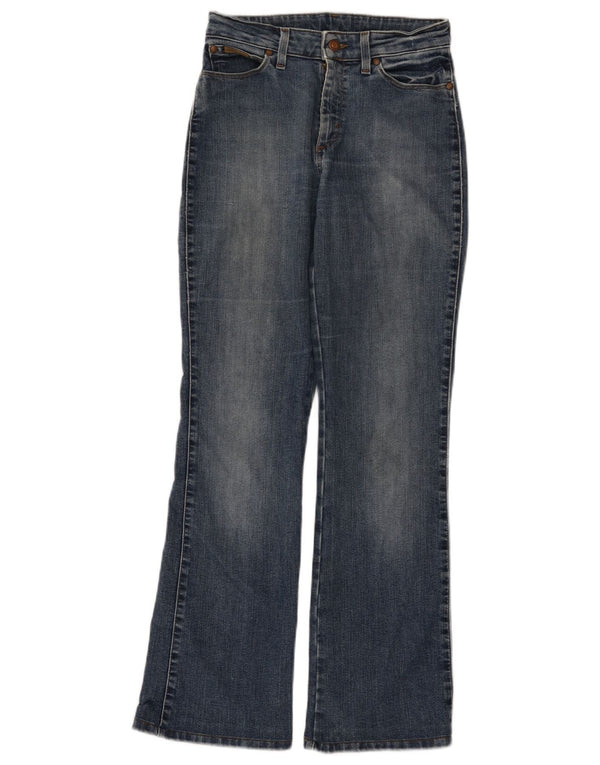 Calça Wrangler Feminina Body Fit Flared W28 L30 Azul Algodão