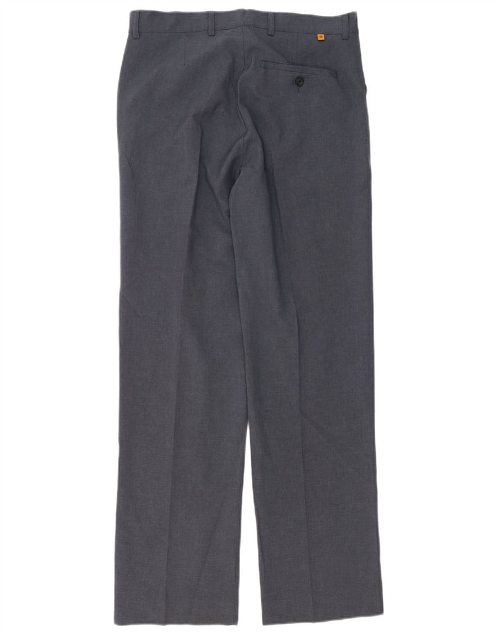 Calça casual reta masculina Farah W32 L31 poliéster cinza