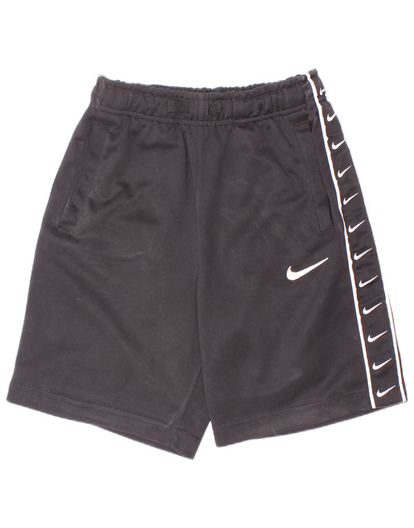 Shorts esportivos gráficos Nike Boys 10-11 anos médio preto poliéster