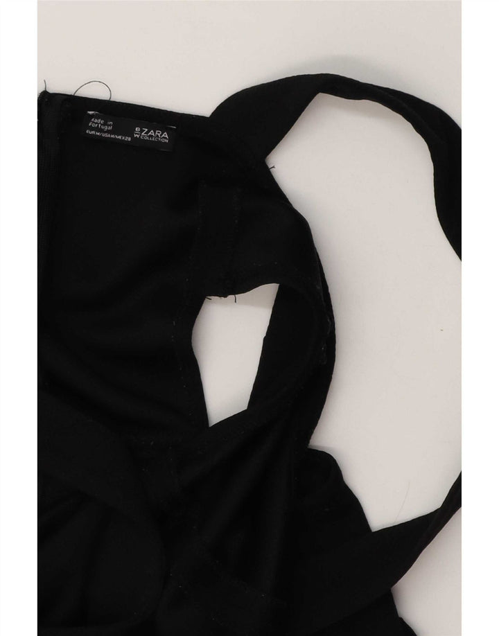 Macacão feminino sem mangas Zara UK 12 médio preto