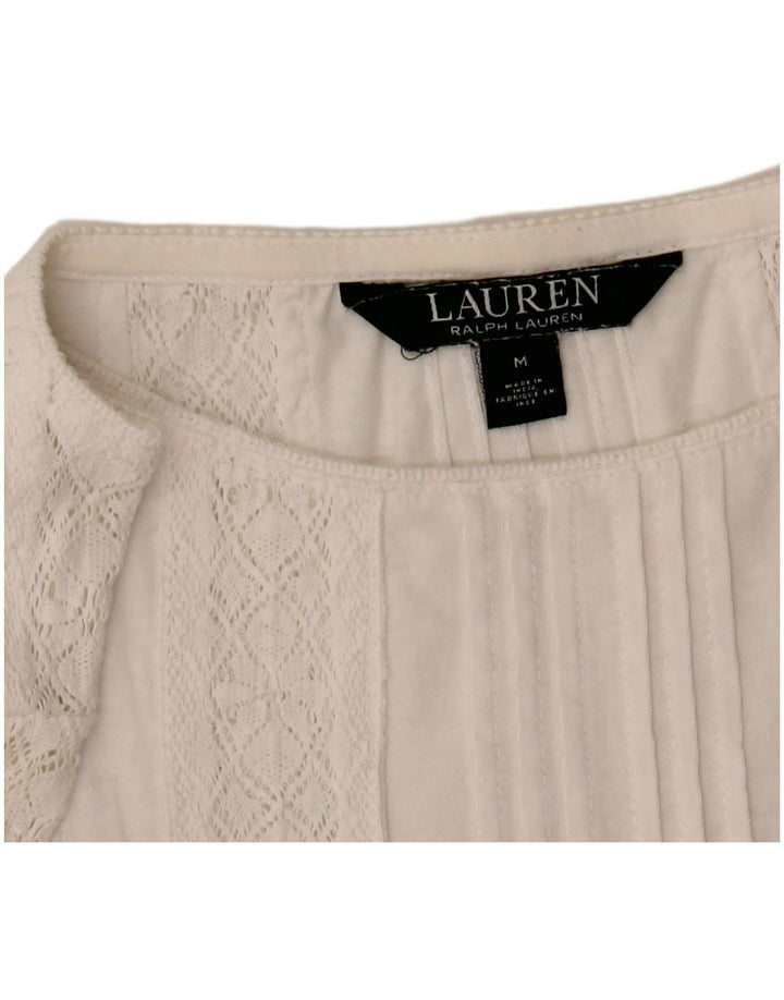 Blusa feminina Ralph Lauren UK 14 médio branco