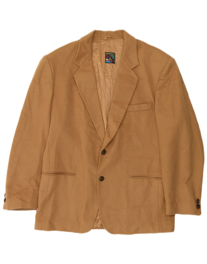 Jaqueta blazer masculina Navigare com 2 botões UK 40 grande lã bege