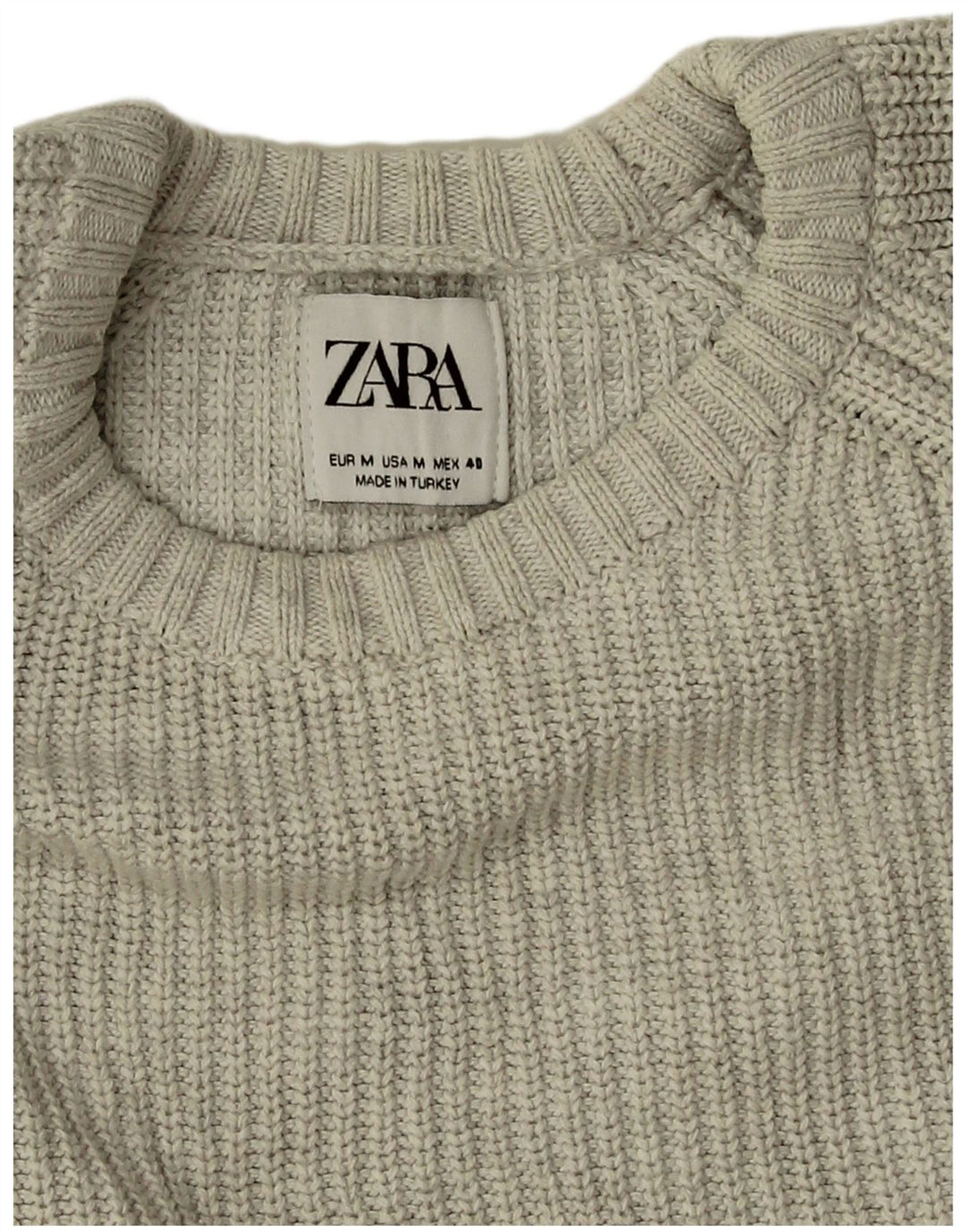Zara Suéter masculino com gola canoa cinza médio