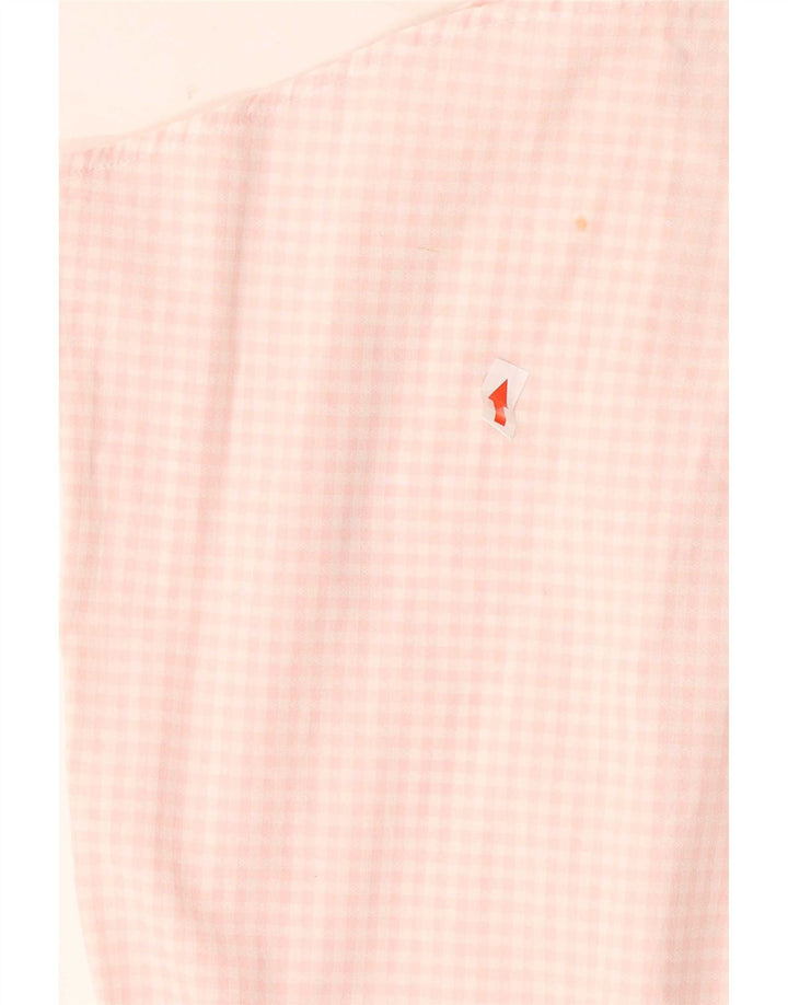 Camisa feminina de manga curta Tommy Hilfiger US 4 pequena rosa guingão
