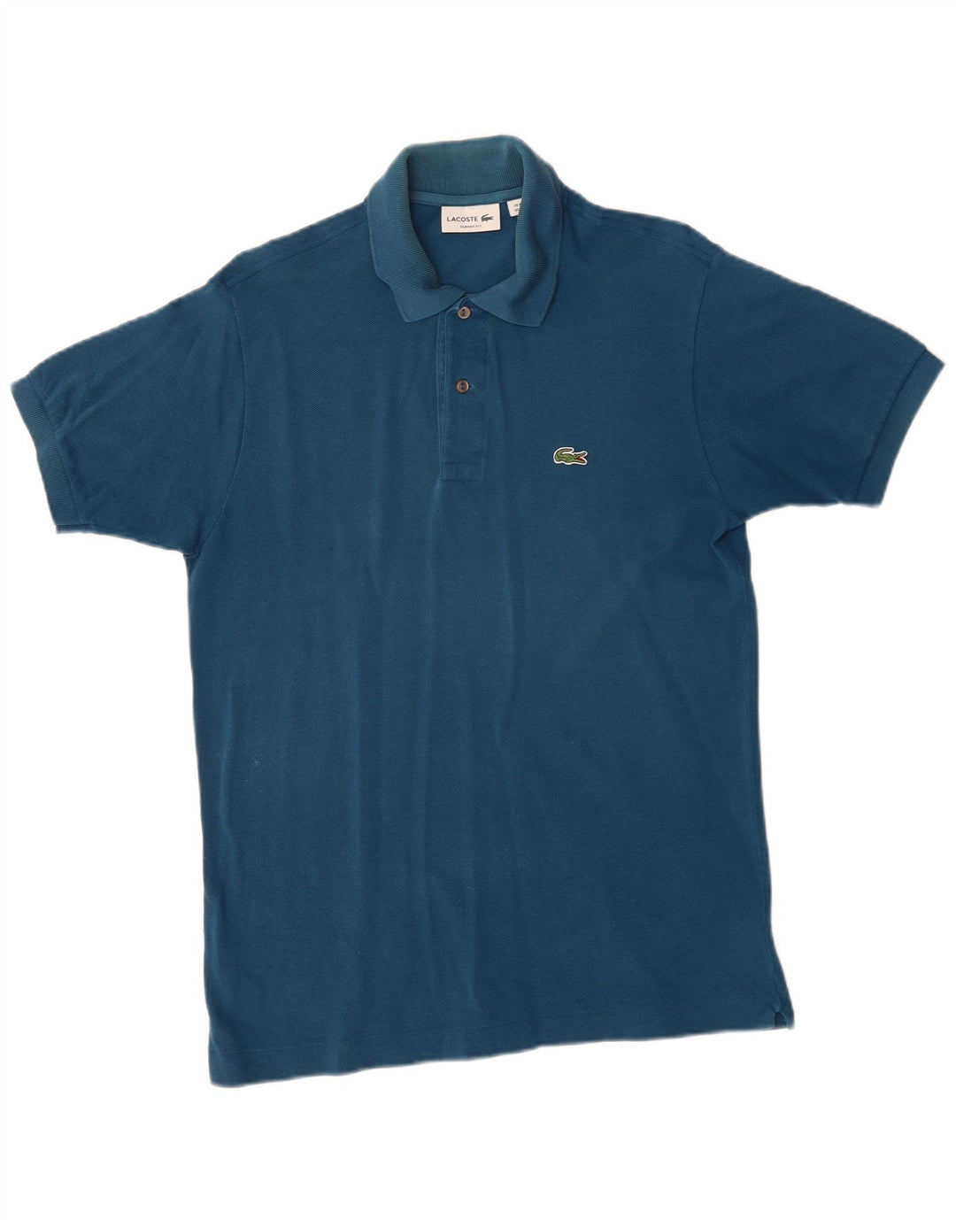 Camisa polo masculina Lacoste Classic Fit azul médio algodão