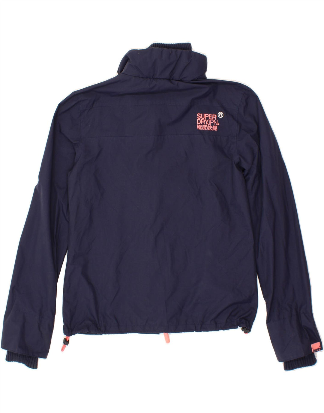 SUPERDRY Womens Windcheater Rain Jacket UK 14 Medium Navy Blue Nylon Vintage Superdry and Second-Hand Superdry from Messina Hembry 