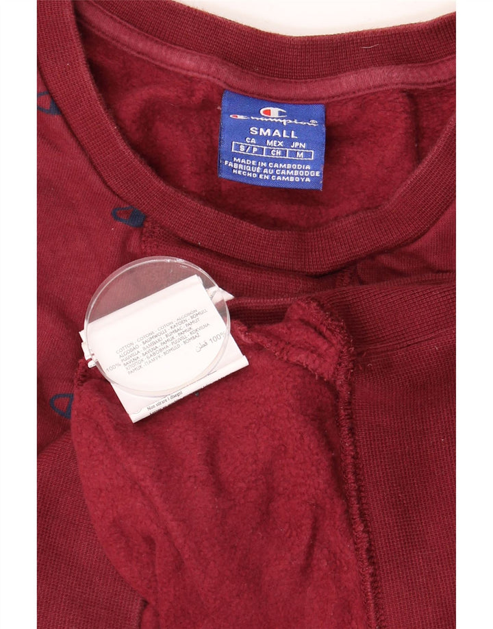 Champion moletom masculino gráfico jumper pequeno algodão borgonha