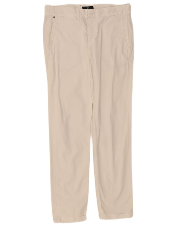 Fay Calça Chino Feminina Reta W29 L29 Algodão Branco