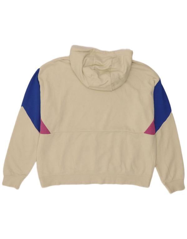 Jumper com capuz feminino Nike Oversized UK 16 grande bloco colorido branco