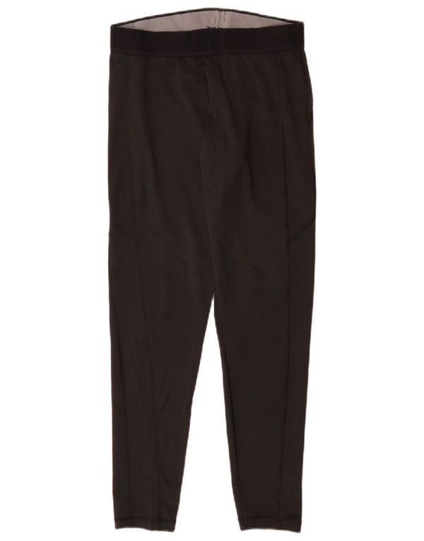 ADIDAS Womens Climalite Leggings UK 12/14 Médio Preto Poliéster