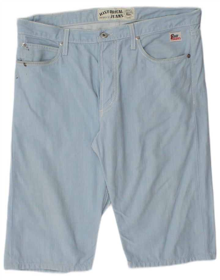 Roy Rogers Mens Casual Shorts IT 48 Médio W34 Azul Algodão