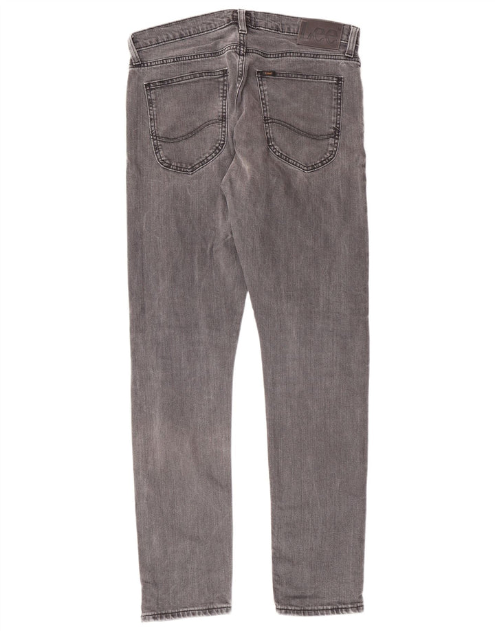 LEE Womens Luke Slim Jeans W32 L32 Cinza Algodão