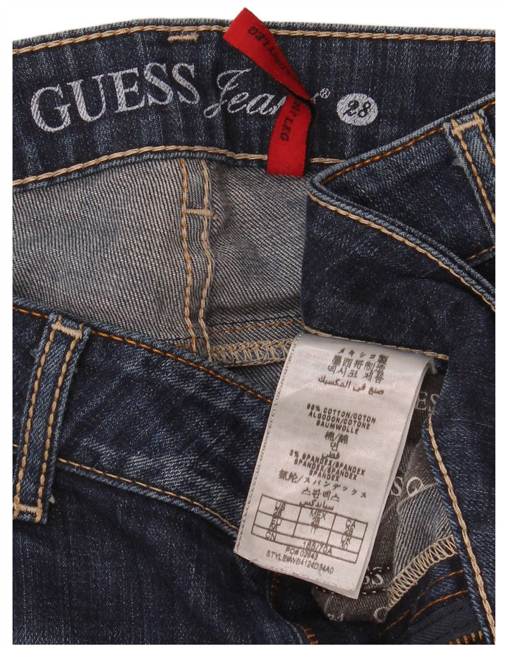 Guess Jeans Slim Feminino W28 L28 Azul Marinho Algodão