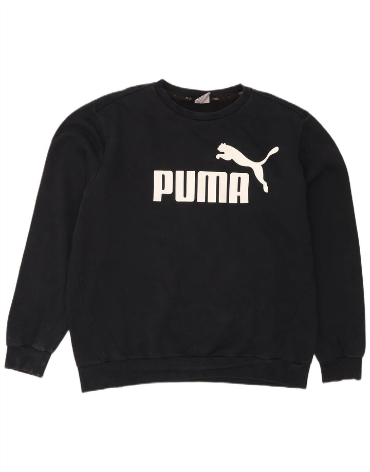 PUMA Mens Graphic Moletom Jumper XL Algodão Preto