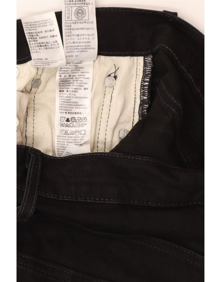 Levi's Mens Slim Jeans W30 L30 Algodão Preto