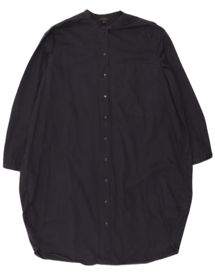 Cos vestido camisa feminino oversized UE 36 pequeno algodão azul marinho