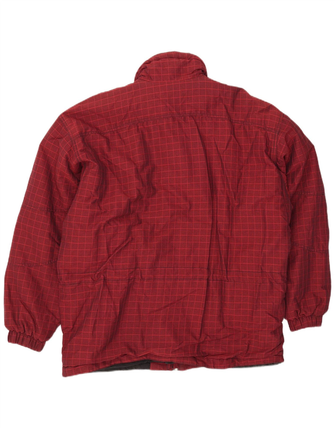 Jaqueta de esqui masculina vintage IT 52 XL Borgonha Check Poliamida