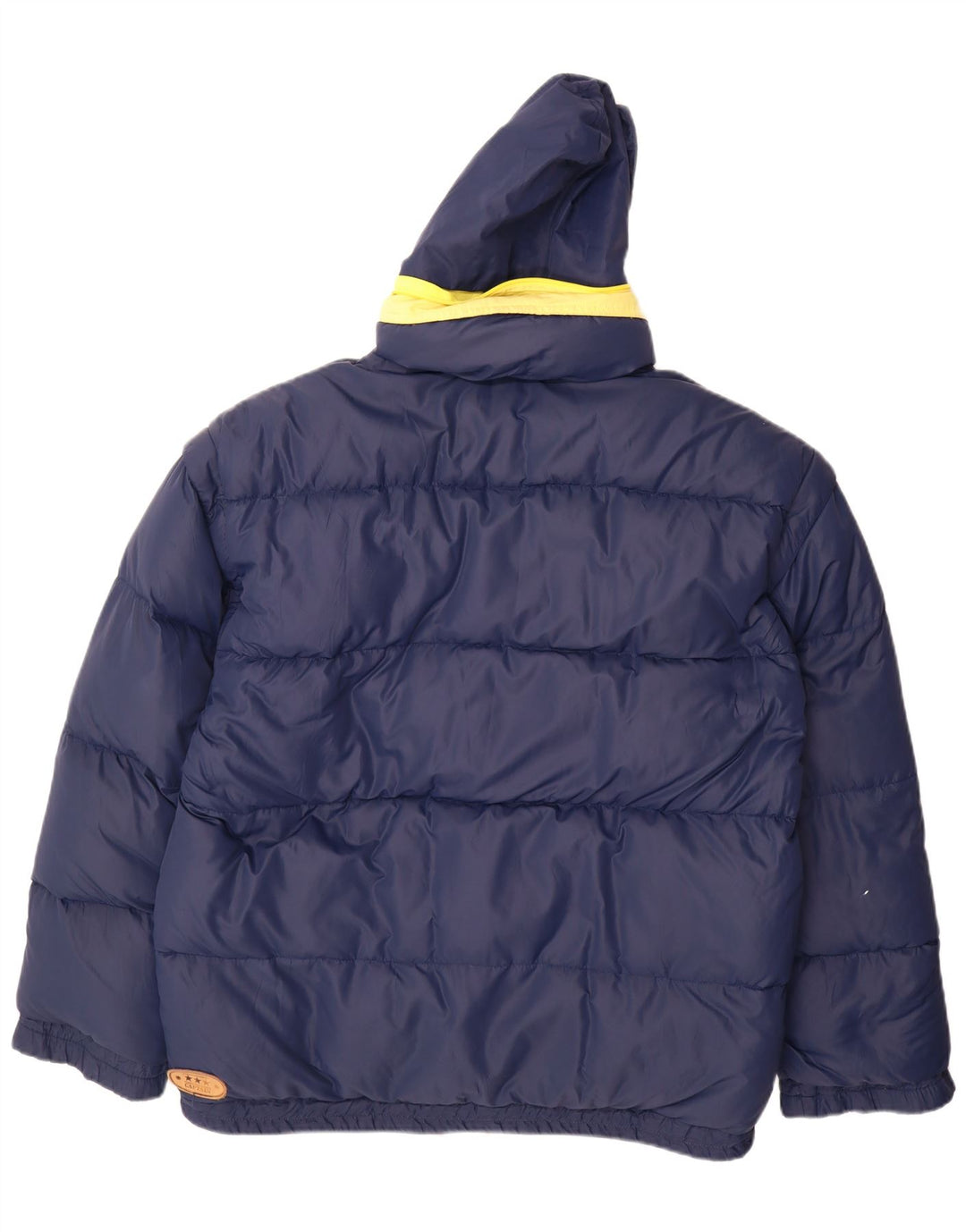 VINTAGE Mens Hooded Reversible Padded Jacket UK 38 Medium Navy Blue