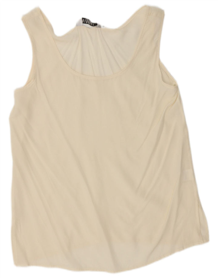 Colete feminino Marella Top IT 46 grande seda branca