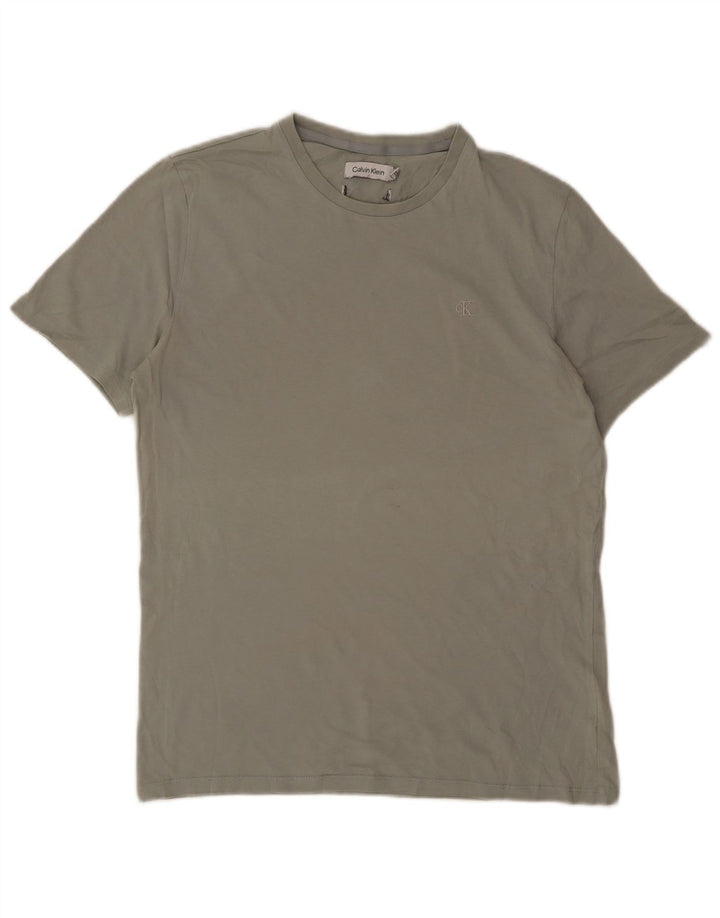 Camiseta masculina CALVIN KLEIN top pequeno algodão cinza