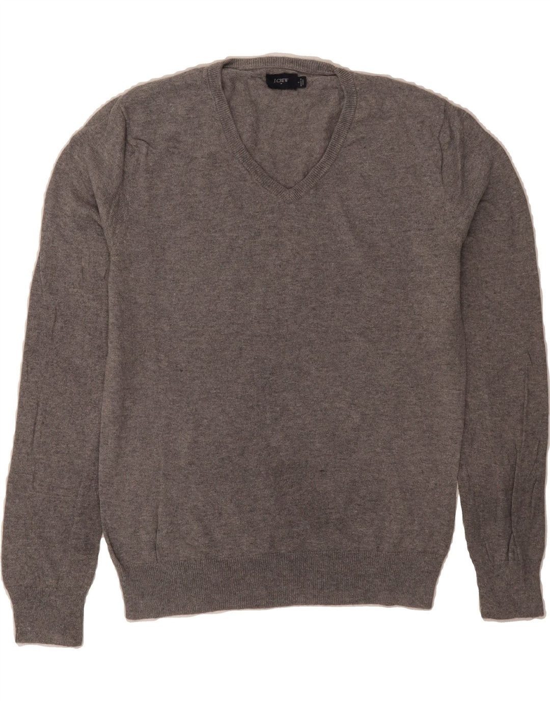 J. CREW Mens V-Neck Jumper Sweater Small Grey Cotton Vintage J. Crew and Second-Hand J. Crew from Messina Hembry 