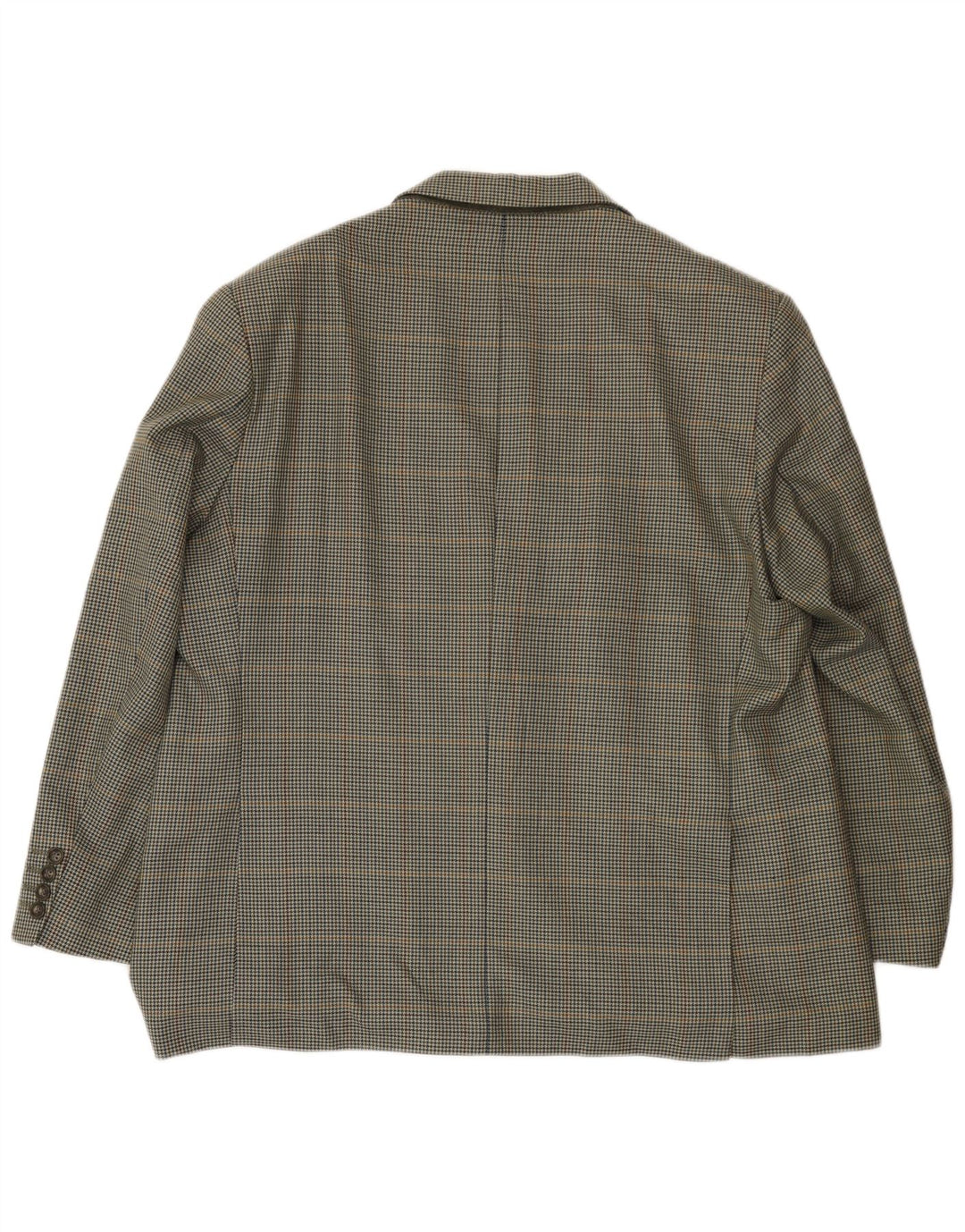 Jaqueta blazer masculina de 2 botões Marks & Spencer UK 46 XL verde Houndstooth