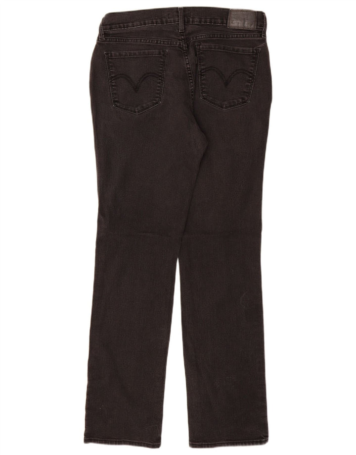 LEVI'S Jeans feminino 505 Straight US 8 médio W29 L30 algodão preto