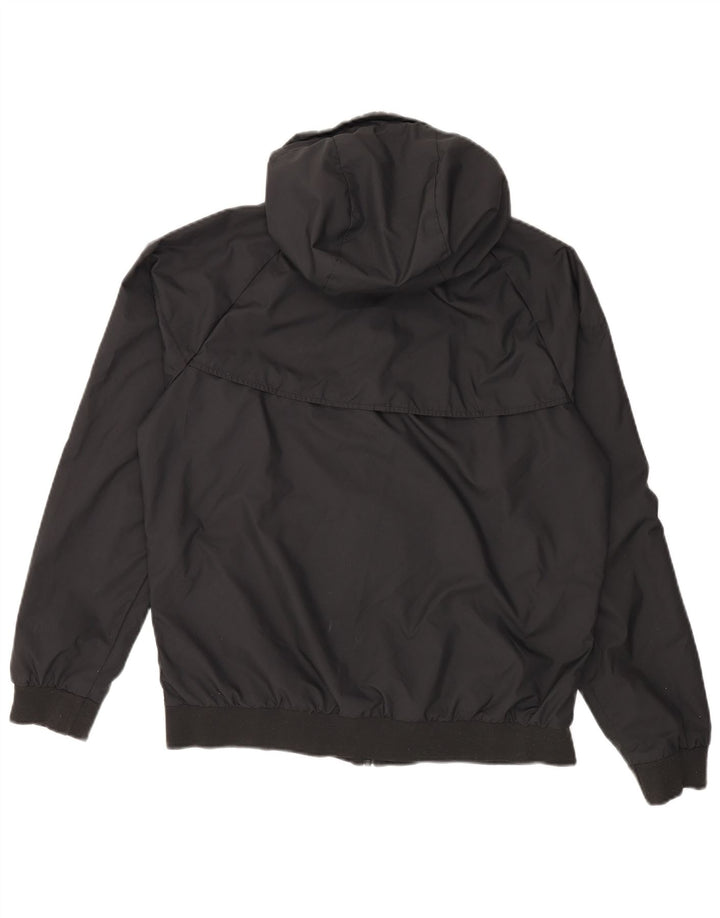Jaqueta corta-vento masculina NIKE com capuz UK 38 poliéster preto médio