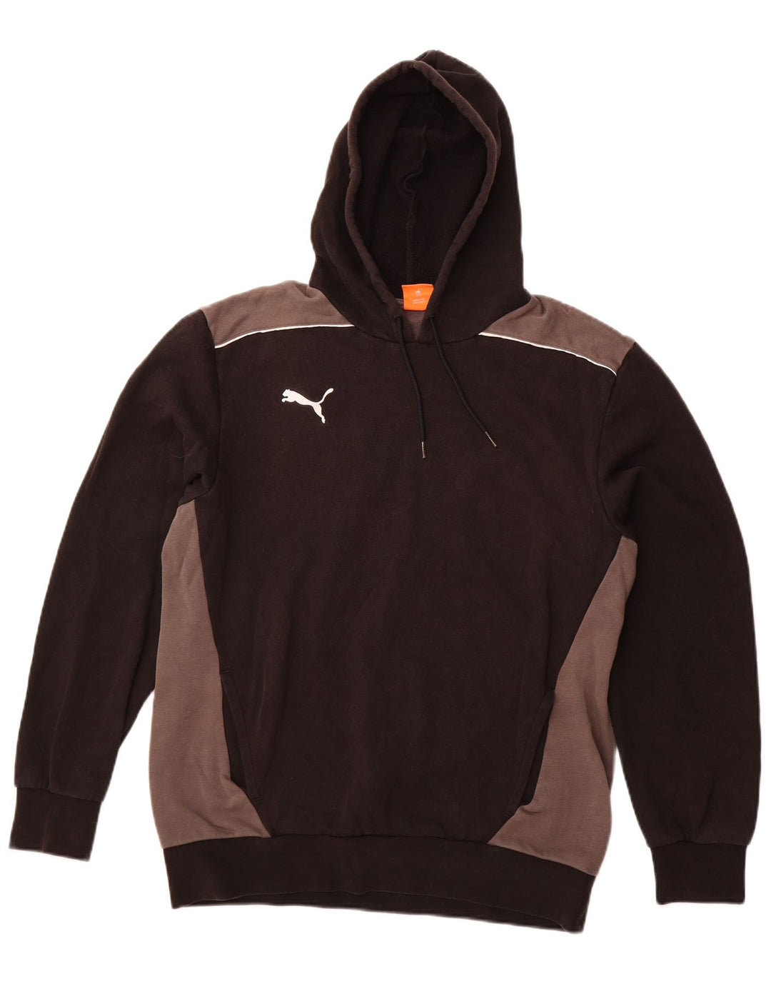 PUMA Mens Hoodie Jumper Grande Preto Colorblock