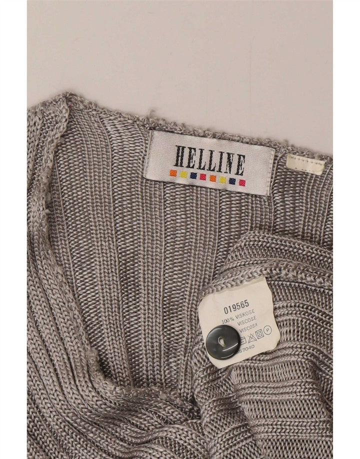 Suéter cardigã feminino HELLINE UK 10 pequeno cinza viscose