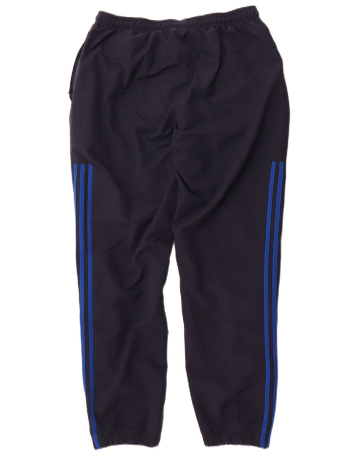 Calça de treino masculina Adidas Joggers grande poliéster azul marinho