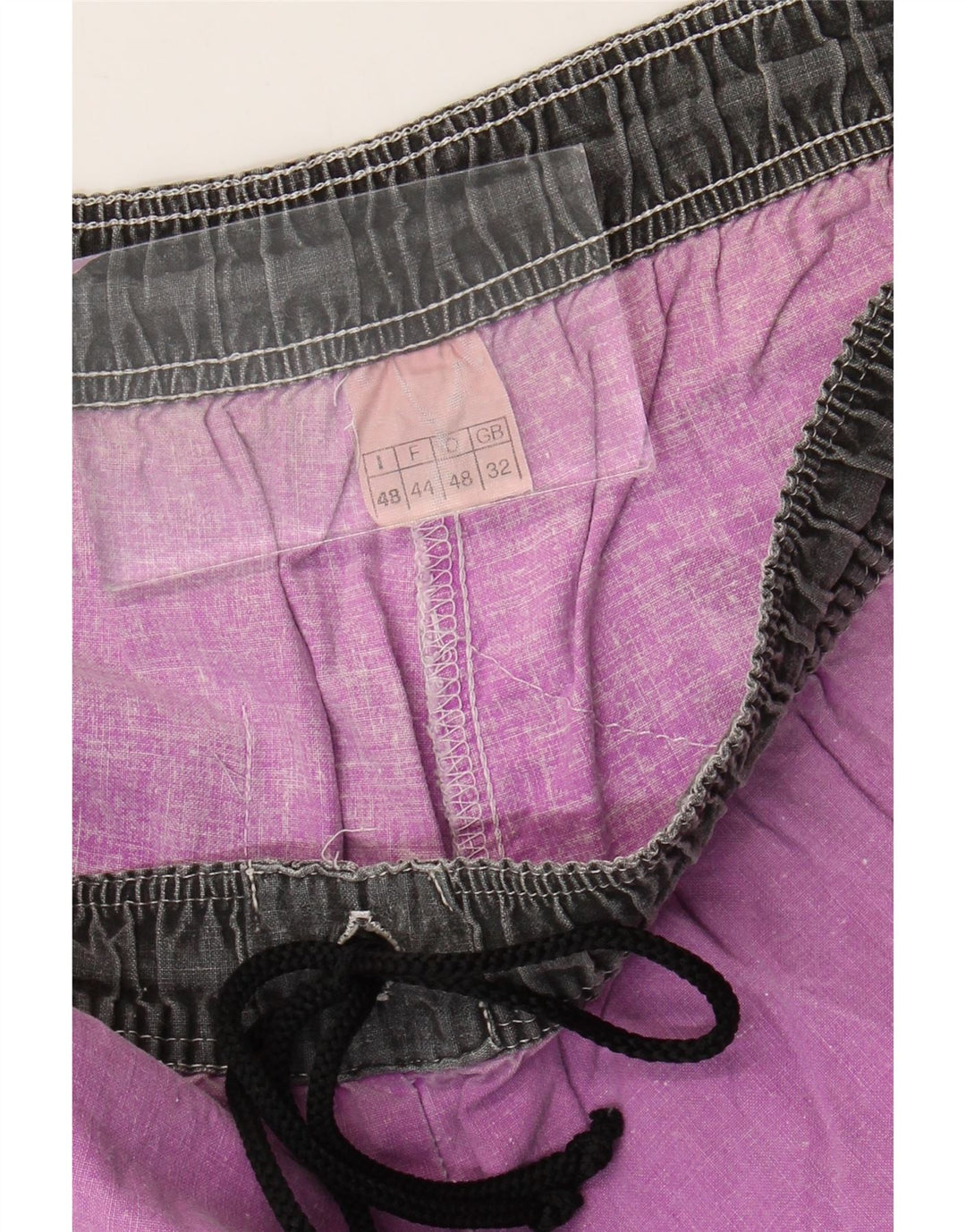 Shorts casuais gráficos masculinos vintage W32 algodão roxo médio
