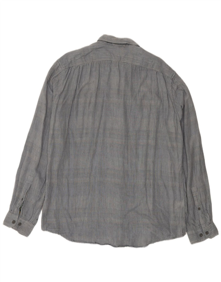 EDDIE BAUER Camisa masculina alta clássica de algodão grande azul