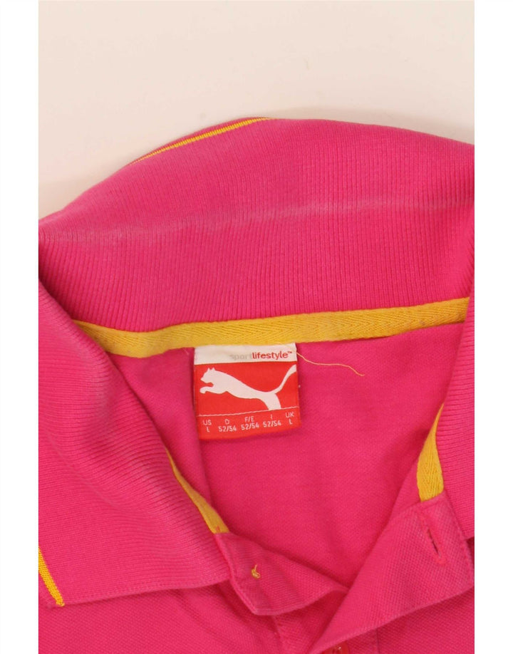 Camisa polo masculina Puma grande rosa