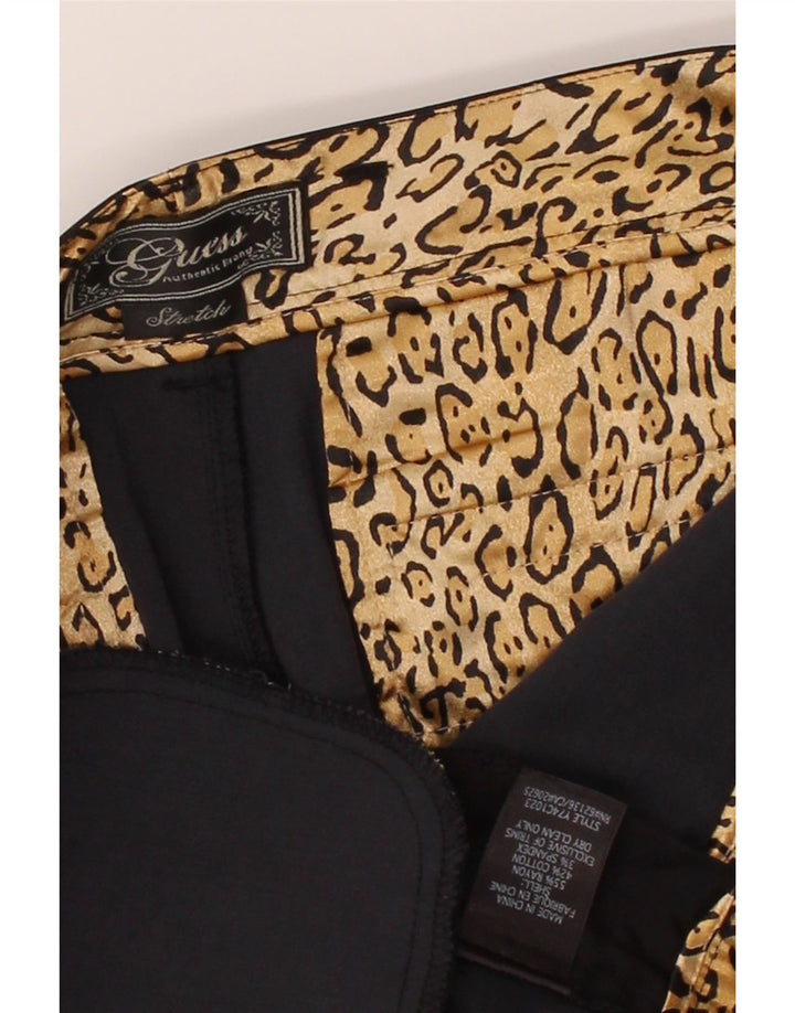 Calça feminina reta casual GUESS W32 L28 algodão preto
