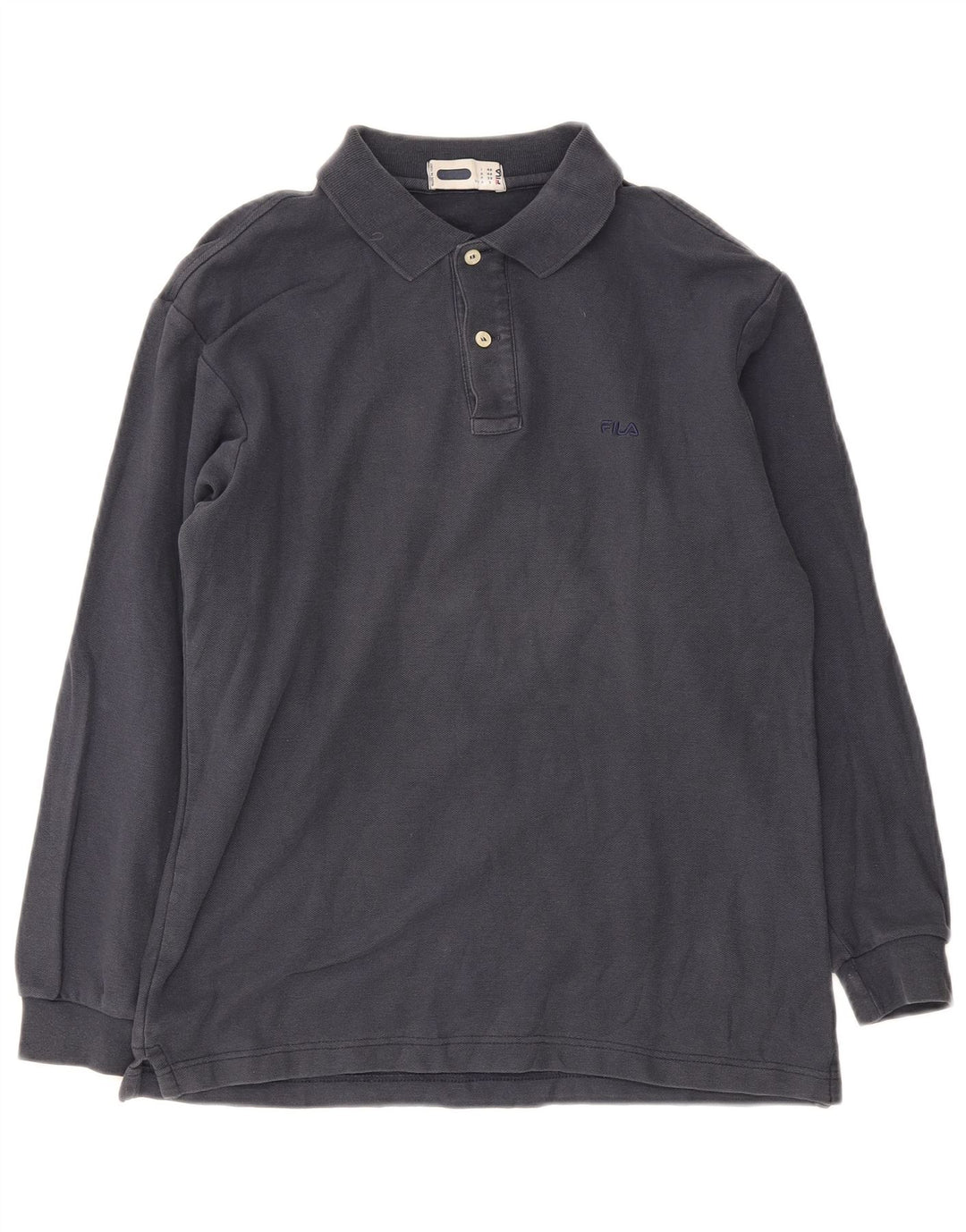 Camisa polo masculina Fila manga comprida IT 46 pequena azul marinho