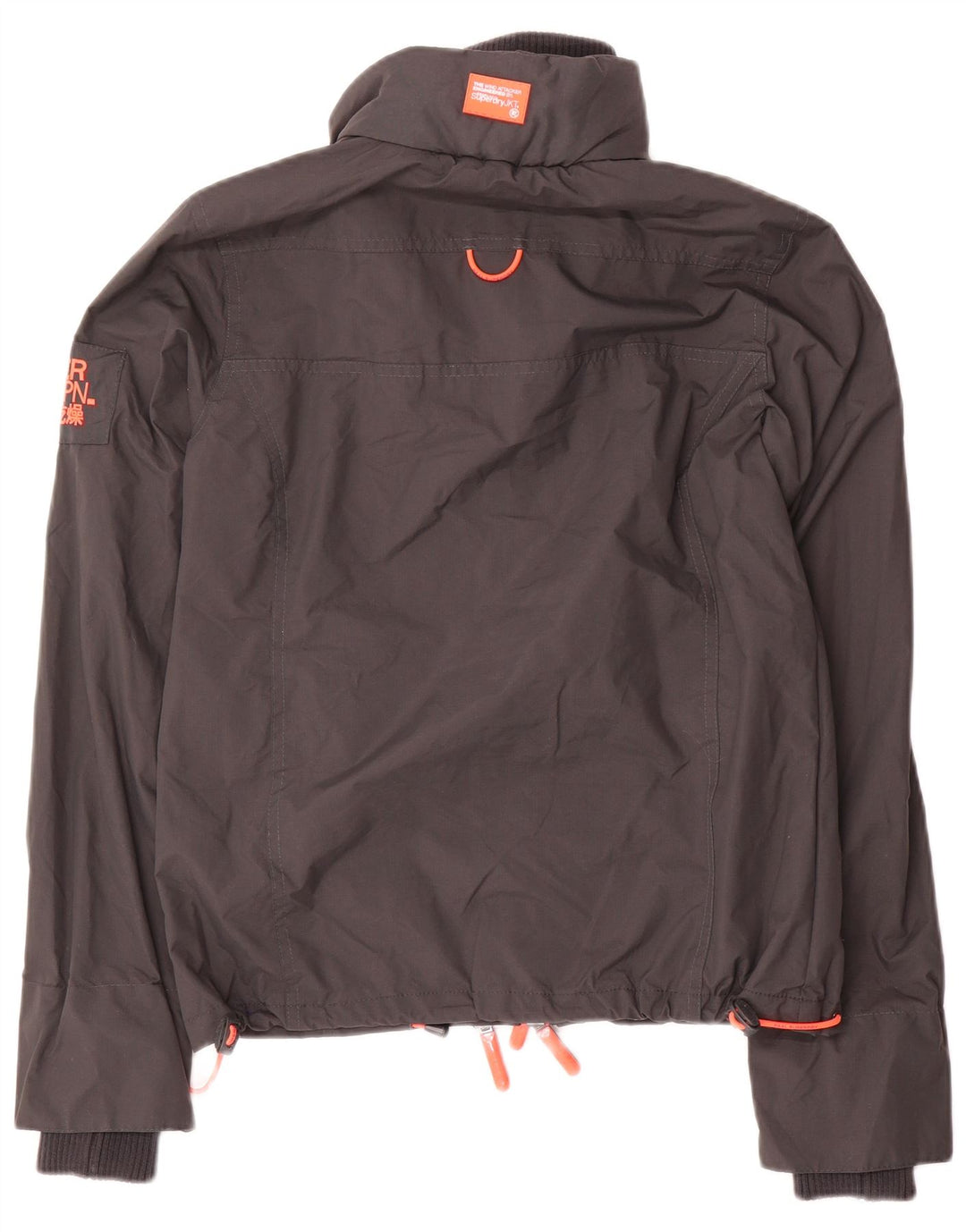 Jaqueta bomber superdimensionada feminina Superdry UK 6 XS cinza nylon