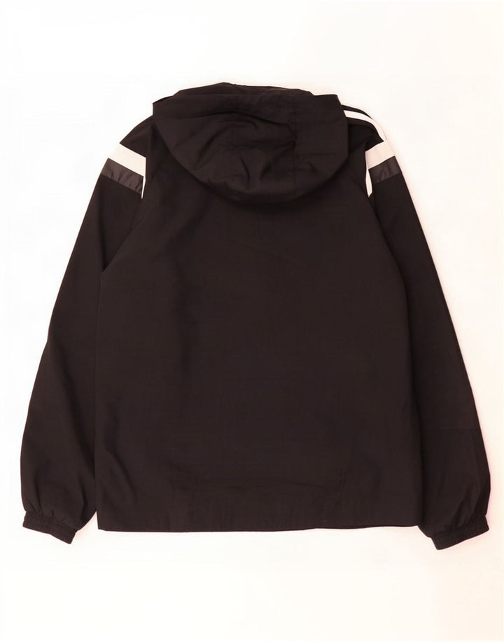 Adidas Mens Hooded Rain Jacket UK 36 Pequeno Preto Colourblock Poliéster