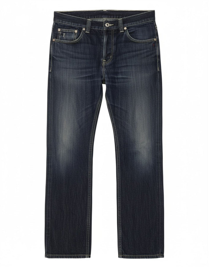 Calça jeans reta feminina DONDUP W33 L31 azul marinho