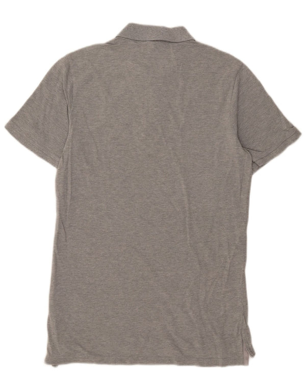 Camisa polo masculina Nike pequena cinza algodão