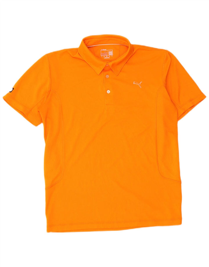 Camisa polo masculina Puma médio laranja poliéster