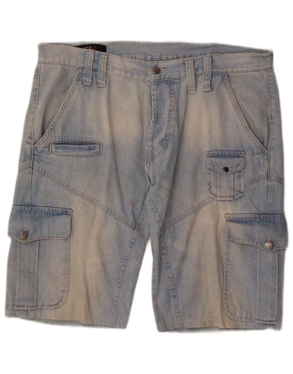 Shorts jeans cargo masculino Iceberg W36 grande algodão azul