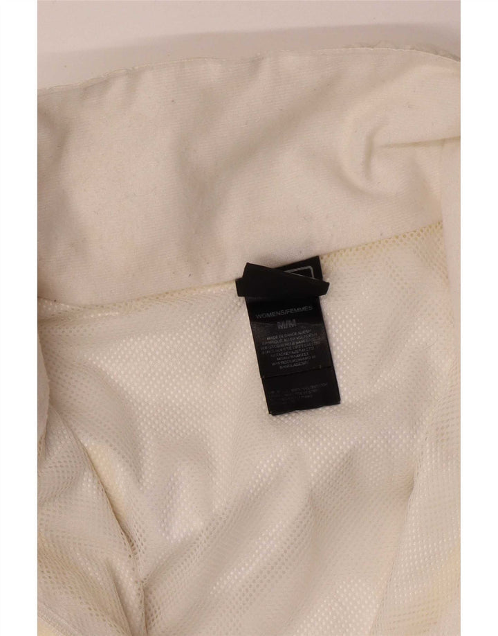 Jaqueta de chuva feminina com capuz The North Face UK 14 nylon branco médio