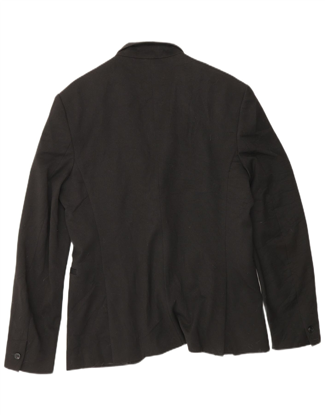 Jaqueta blazer masculina ZARA com 1 botão EU 48 poliéster preto médio