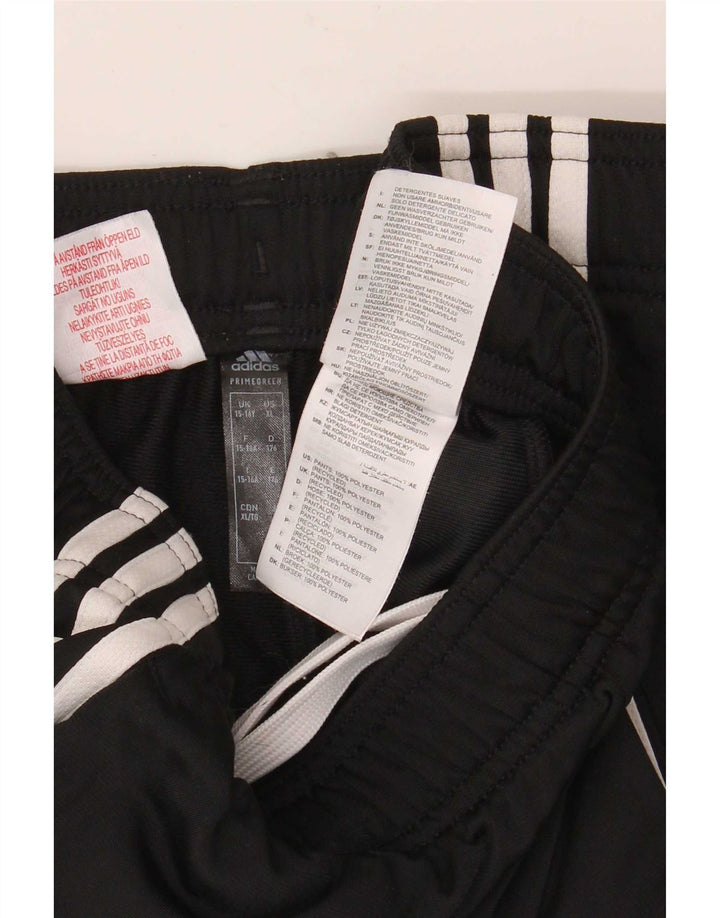 Adidas meninos calças de treino joggers 15-16 anos preto poliéster